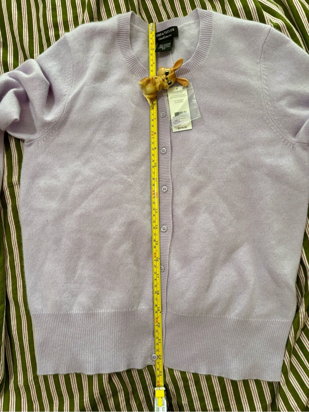 NEW Lord & Taylor Cashmere Cardigan Size M - Picture 5 of 5